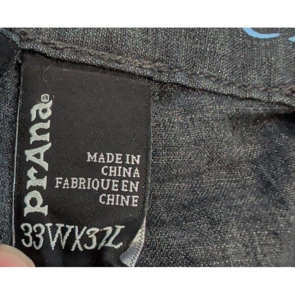PrAna Pants Mens W36xL30 Gray Lightweight Hemp Slim Outdoors Walking Utility - Picture 7 of 15